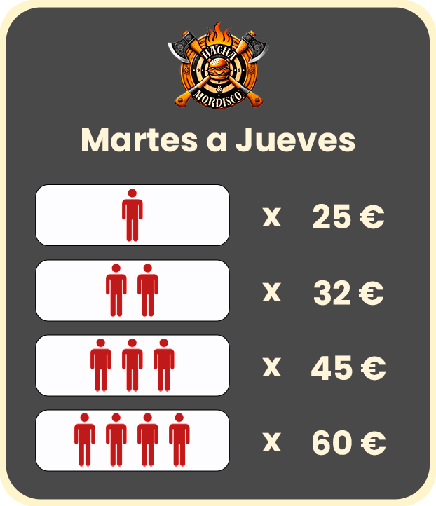 reservas martes a jueves